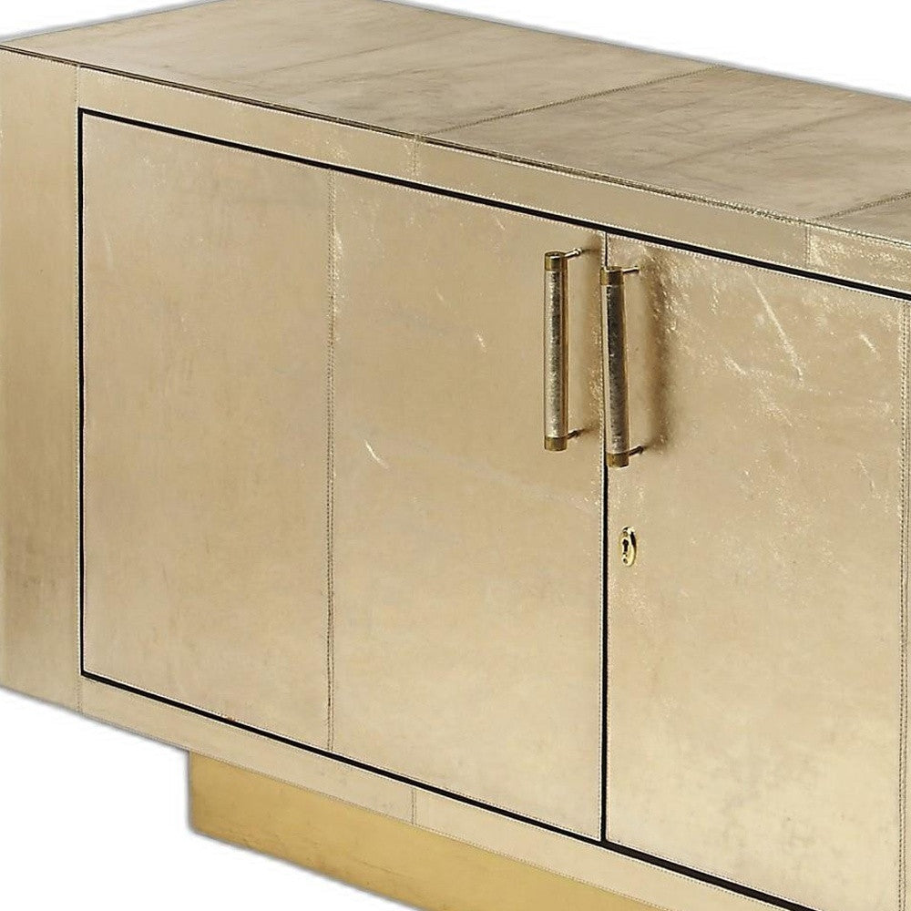 71" Gold Wood Sideboard