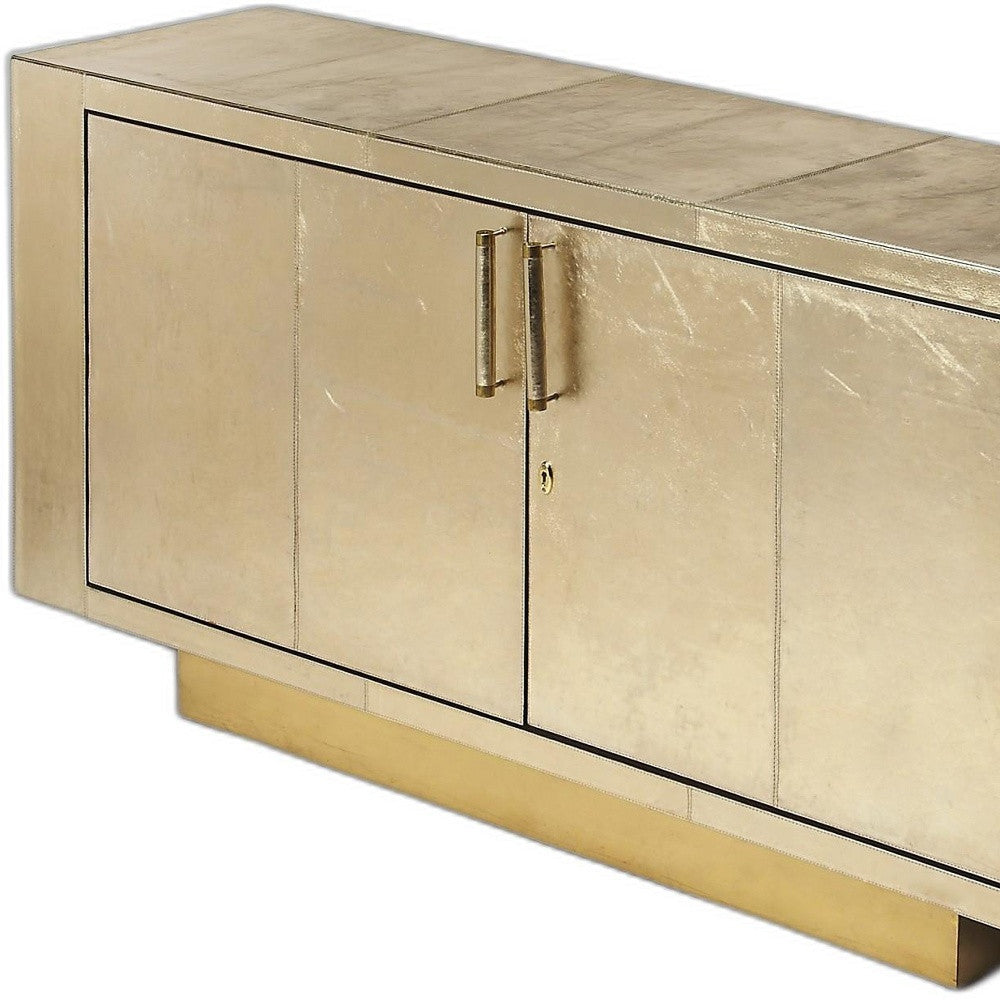 71" Gold Wood Sideboard