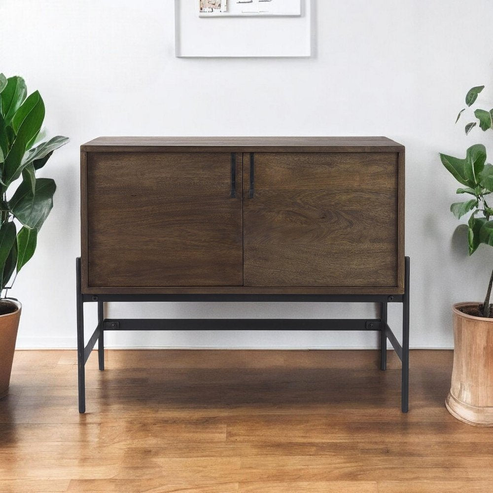 38" Dark Brown Contemporary Cabinet