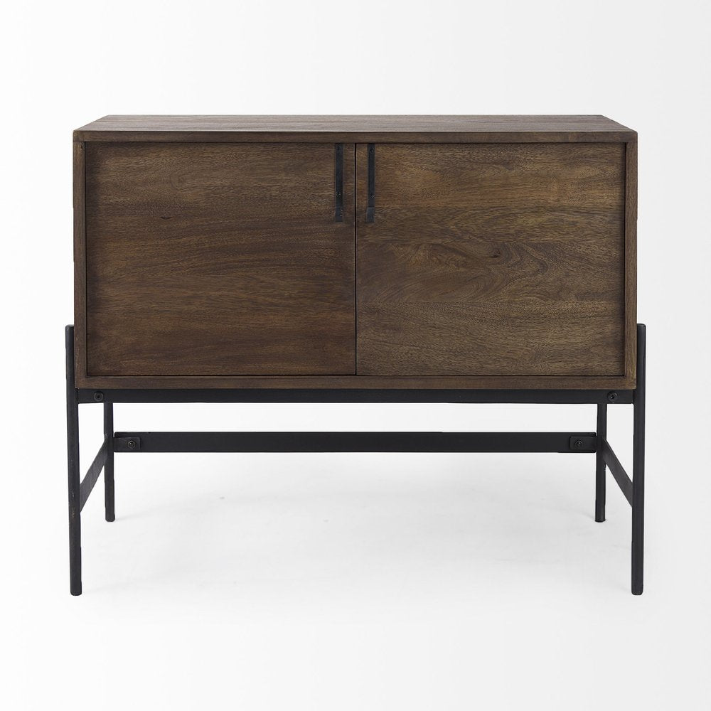 38" Dark Brown Contemporary Cabinet