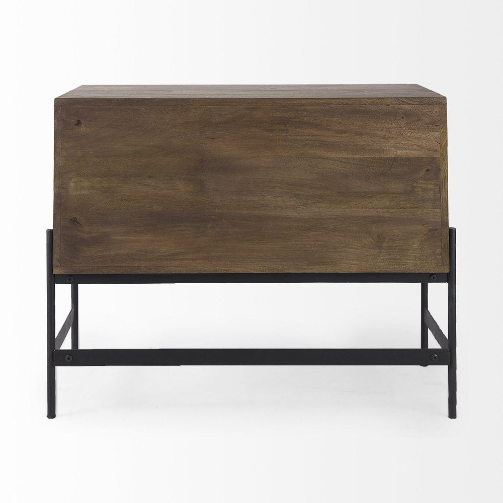 38" Dark Brown Contemporary Cabinet