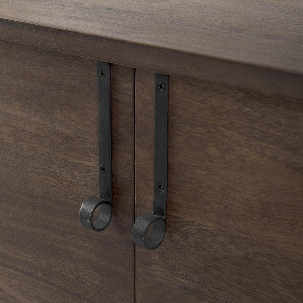 38" Dark Brown Contemporary Cabinet
