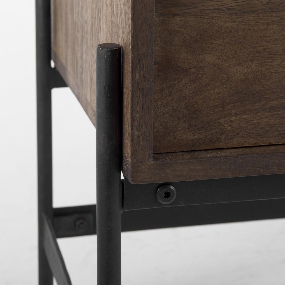 38" Dark Brown Contemporary Cabinet
