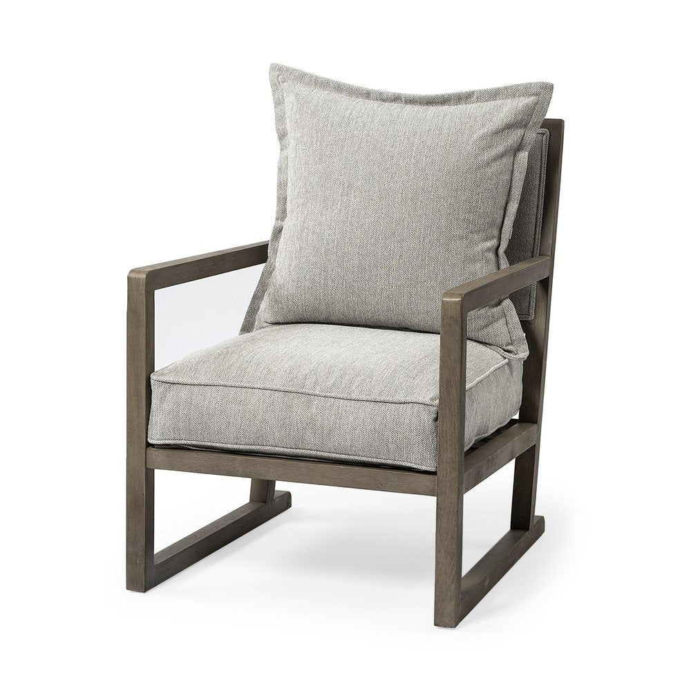 32" Ash Gray Farmhouse Armchair