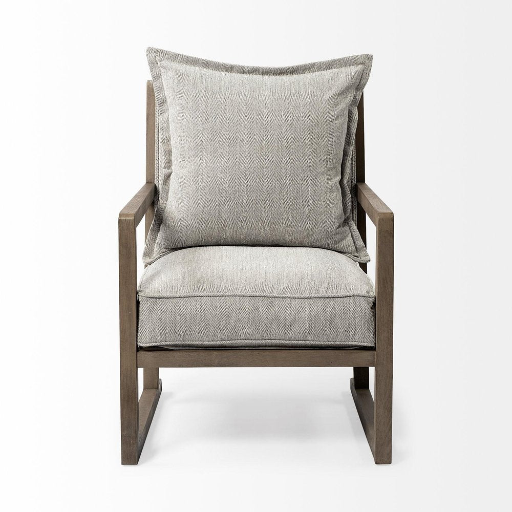 32" Ash Gray Farmhouse Armchair