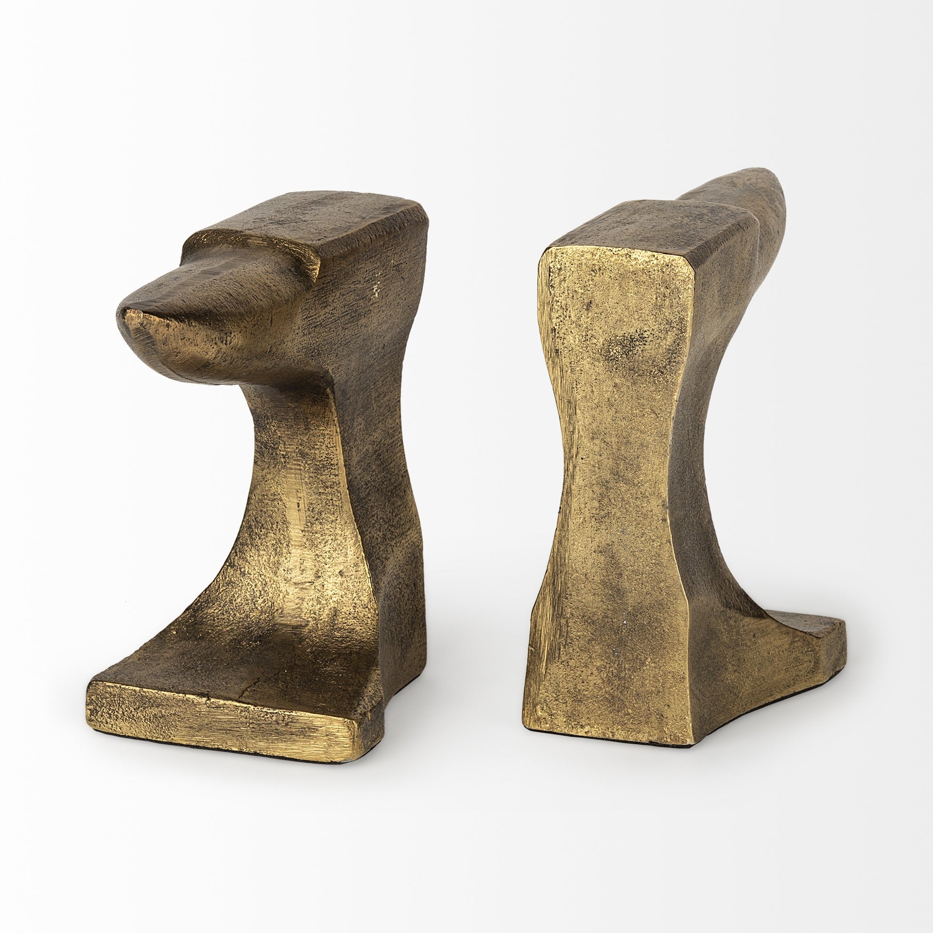 11" Gold Metal Anvil Bookends