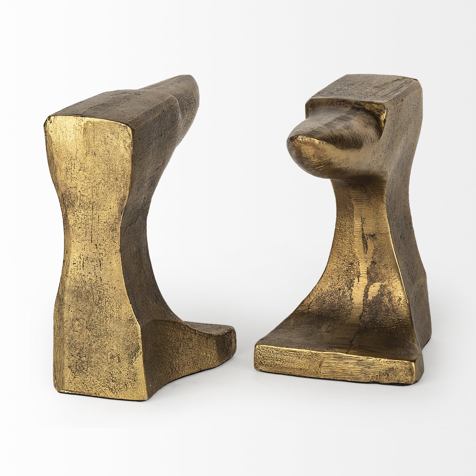 11" Gold Metal Anvil Bookends