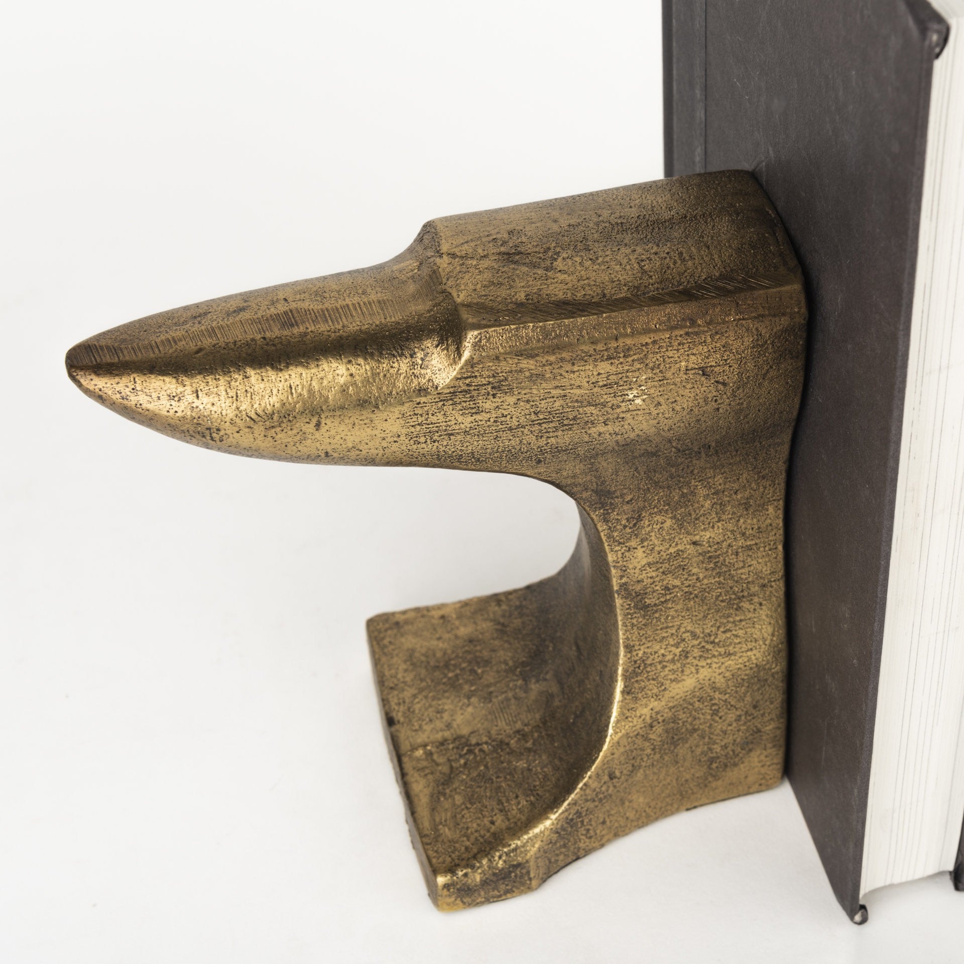 11" Gold Metal Anvil Bookends