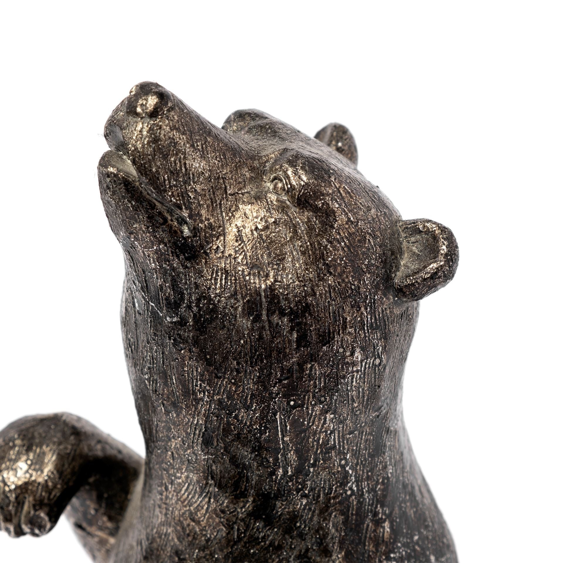 8" Metallic Grizzly Bear Bookends