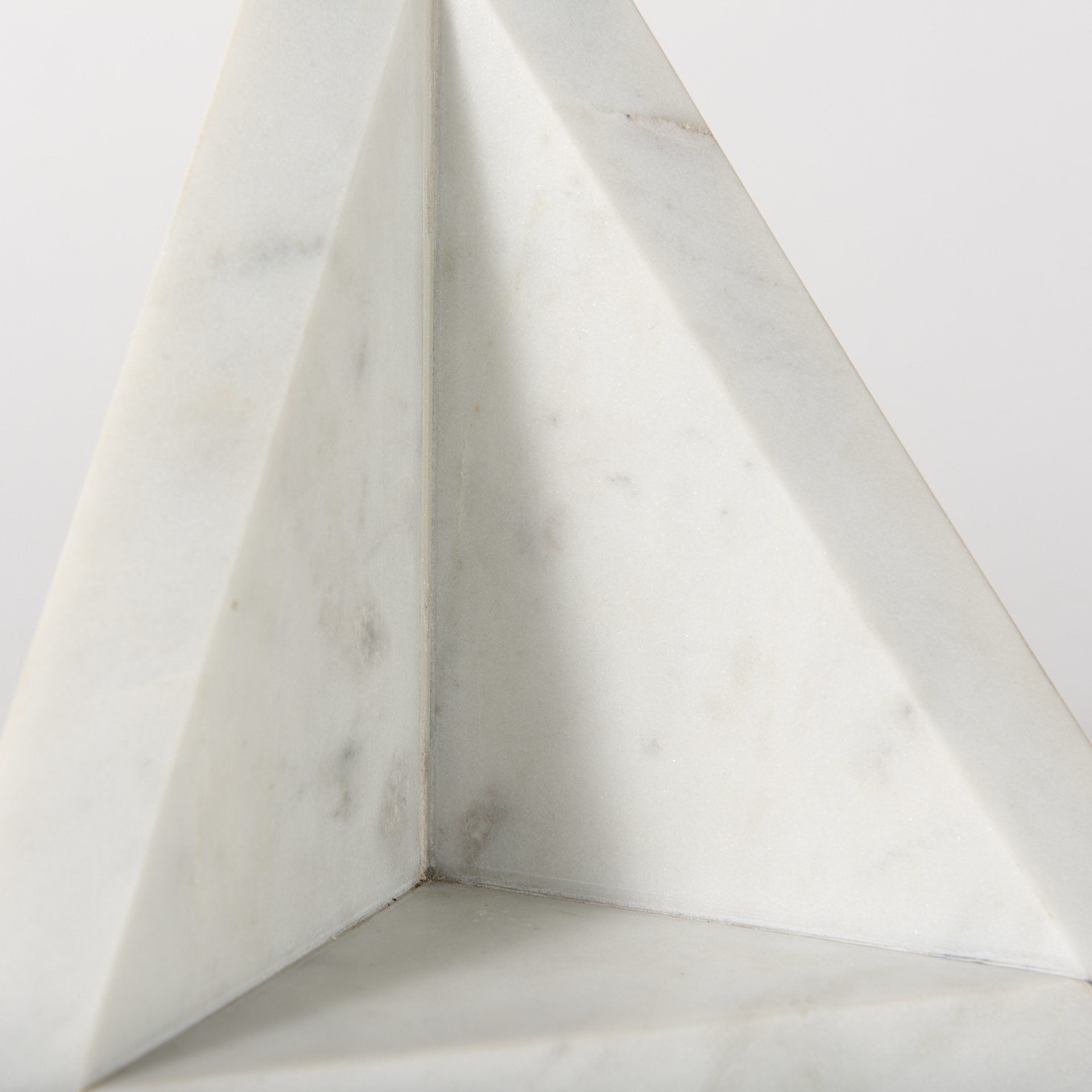 8" Modern Triangle Marble Bookends