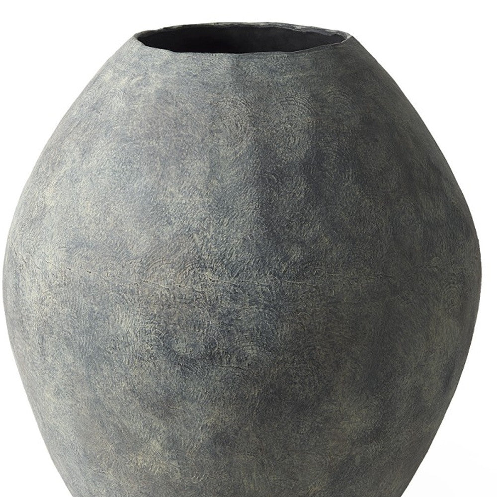 28" Gray Ceramic Floor Vase