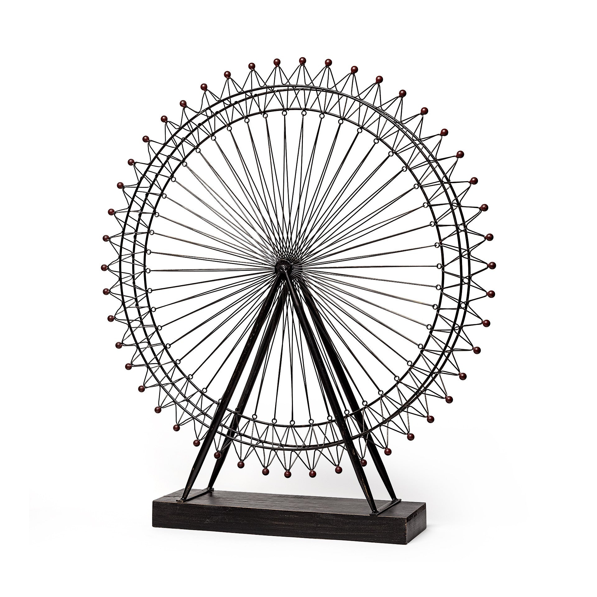 29" Black Metal London Eye Moveable Replica