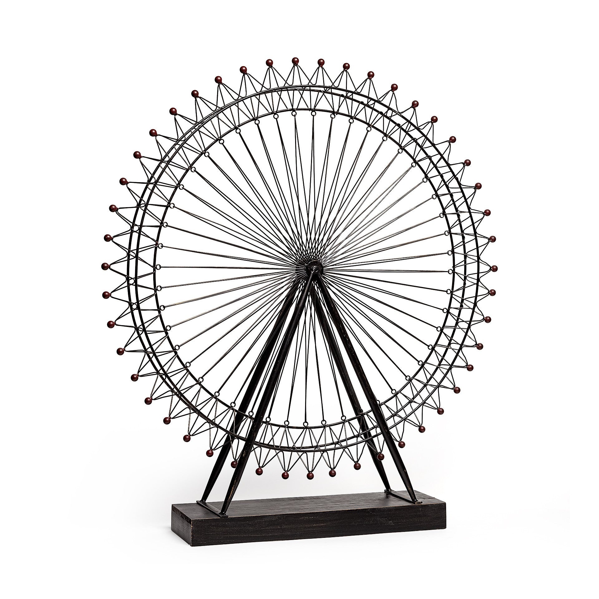 29" Black Metal London Eye Moveable Replica