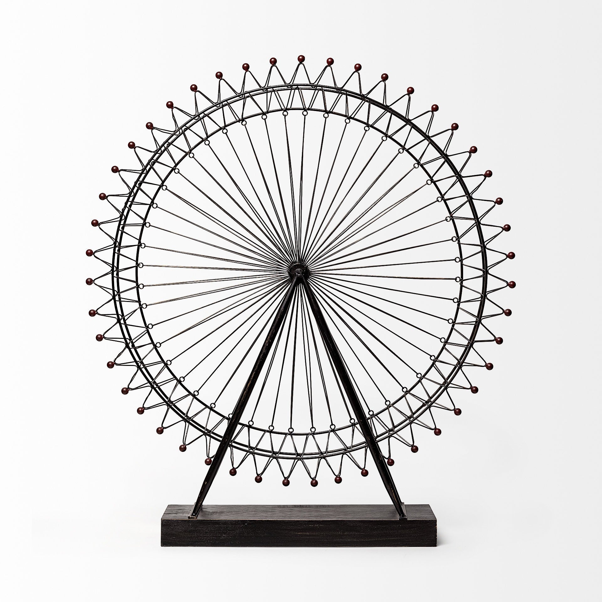 29" Black Metal London Eye Moveable Replica