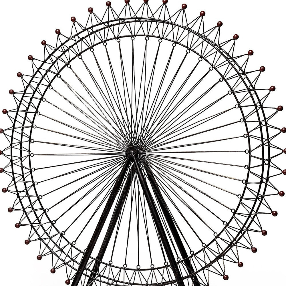 29" Black Metal London Eye Moveable Replica