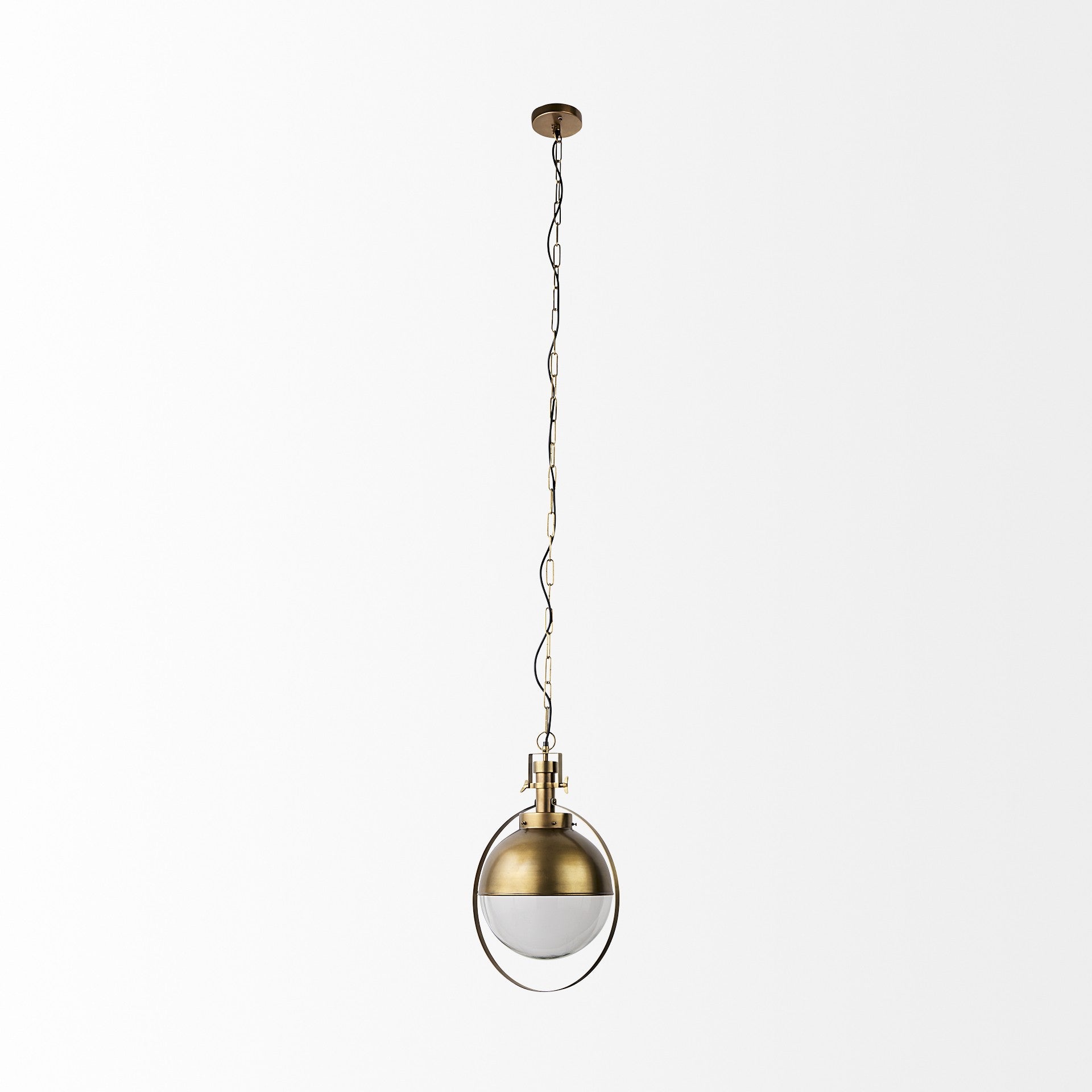 15" Gold Half-Sphere Pendant Light