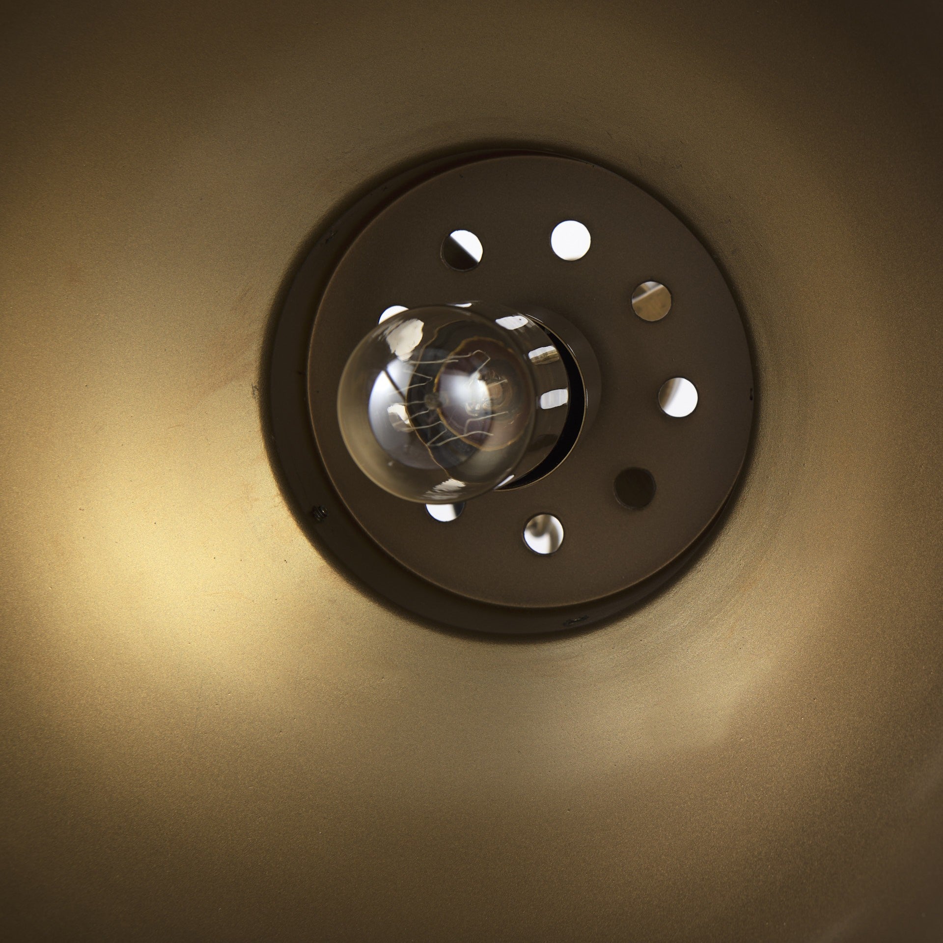 15" Gold Half-Sphere Pendant Light