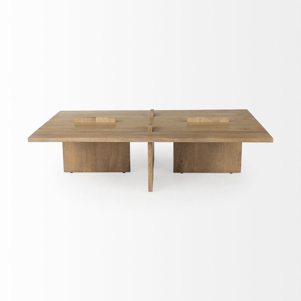 34" Wood Scandinavian Coffee Table