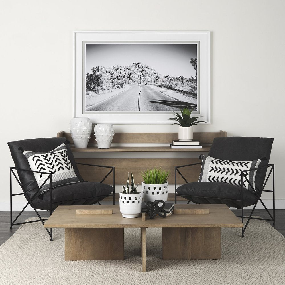 34" Wood Scandinavian Coffee Table