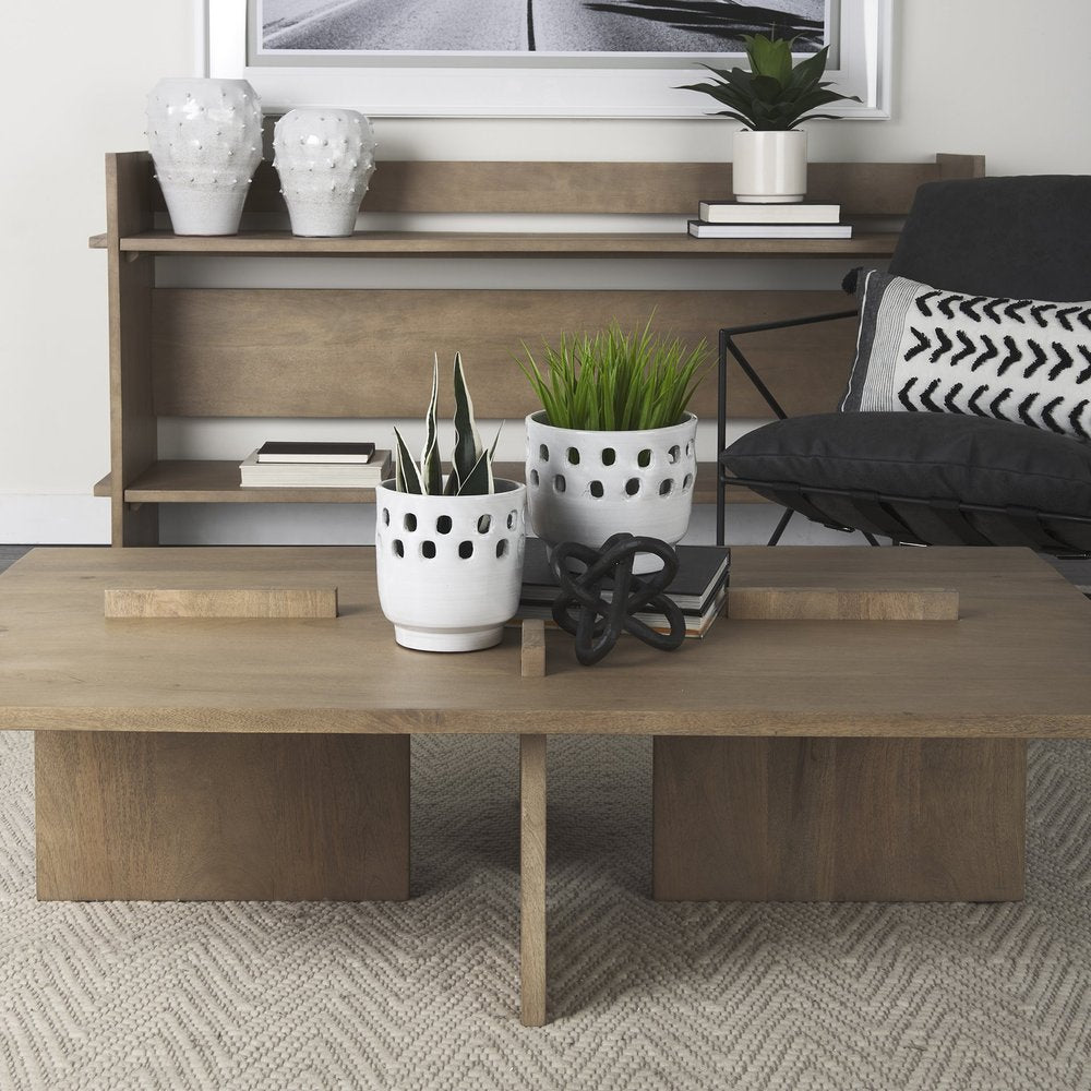 34" Wood Scandinavian Coffee Table