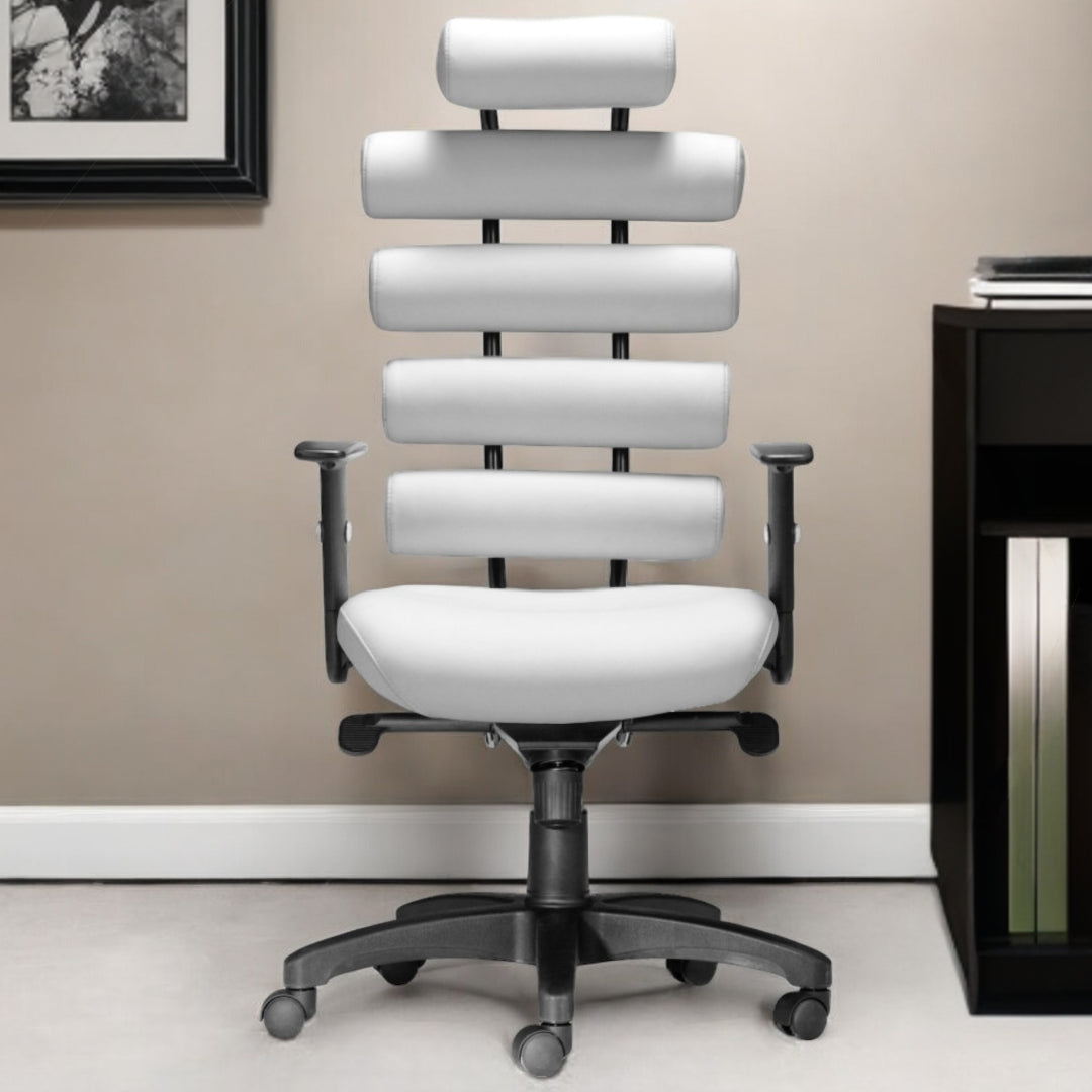 25" White Multi-Pad Executive Chair