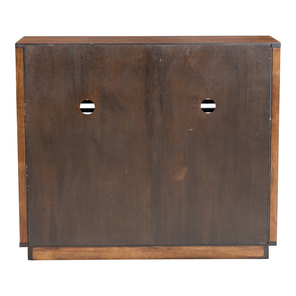 42" Walnut Mid-Century Shade Accent Cabinet
