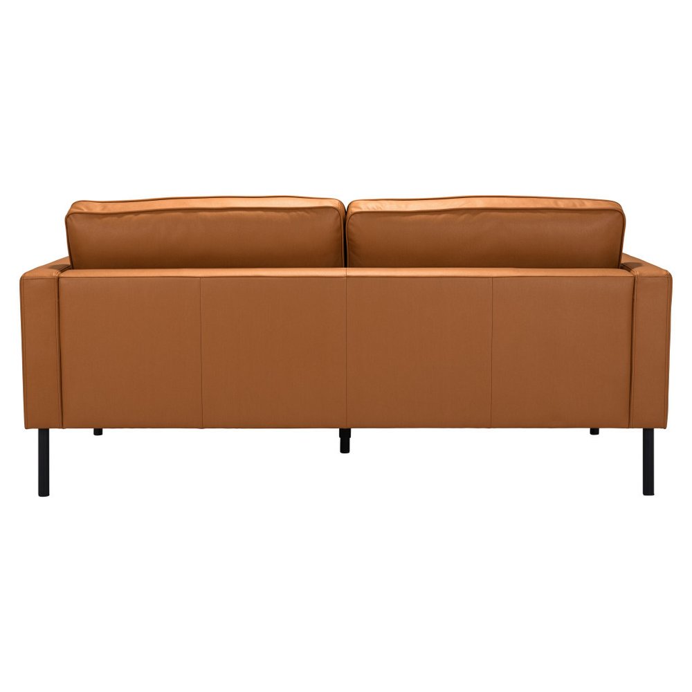 72" Brown Mid-Century Track Arm Loveseat