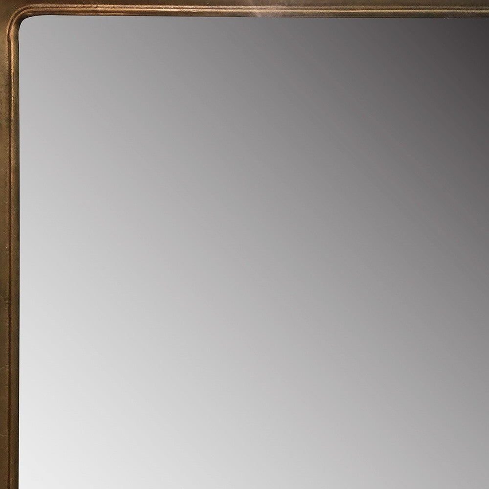 64" Gold Rectangle Framed Accent Mirror