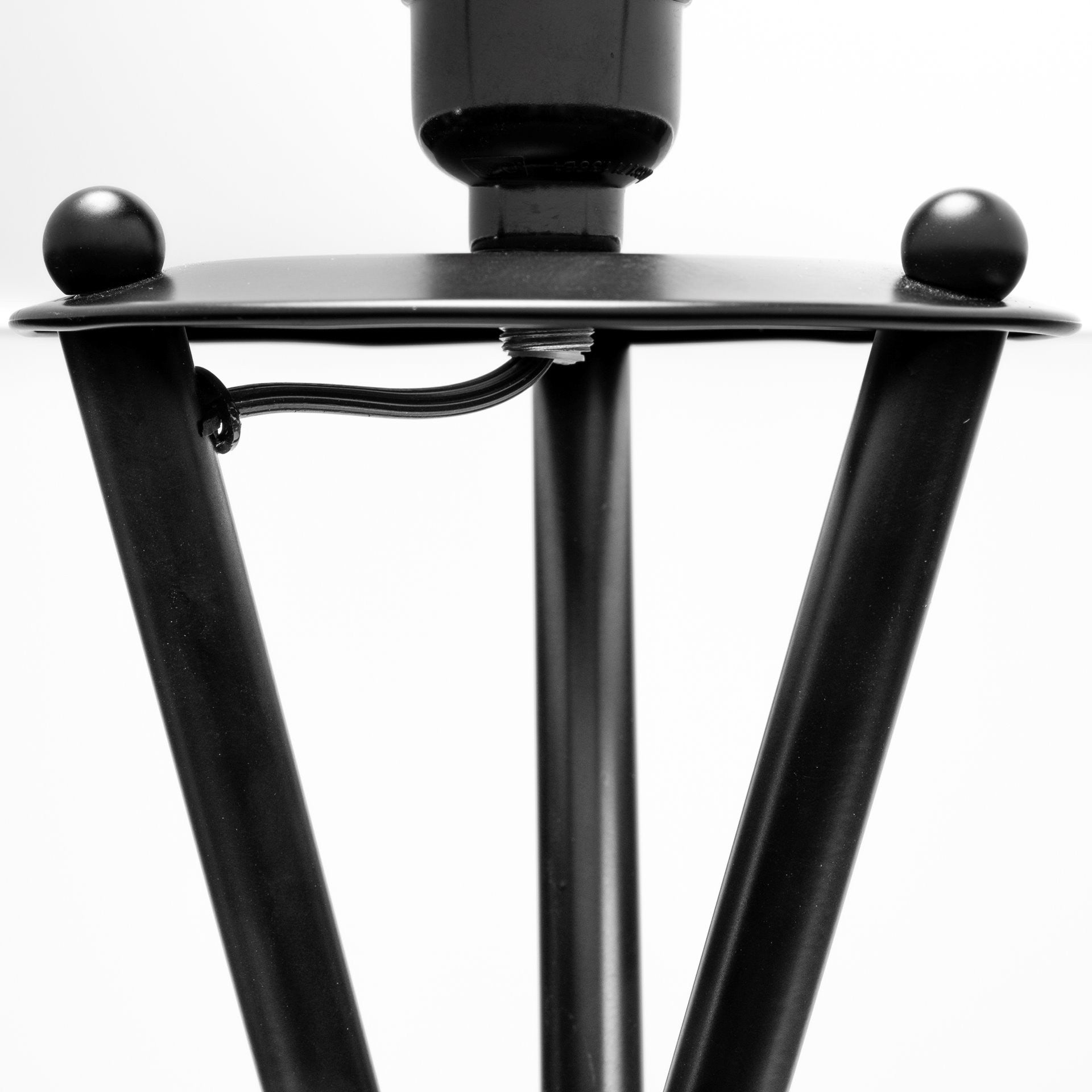 66" Black Metal Tripod Floor Lamp