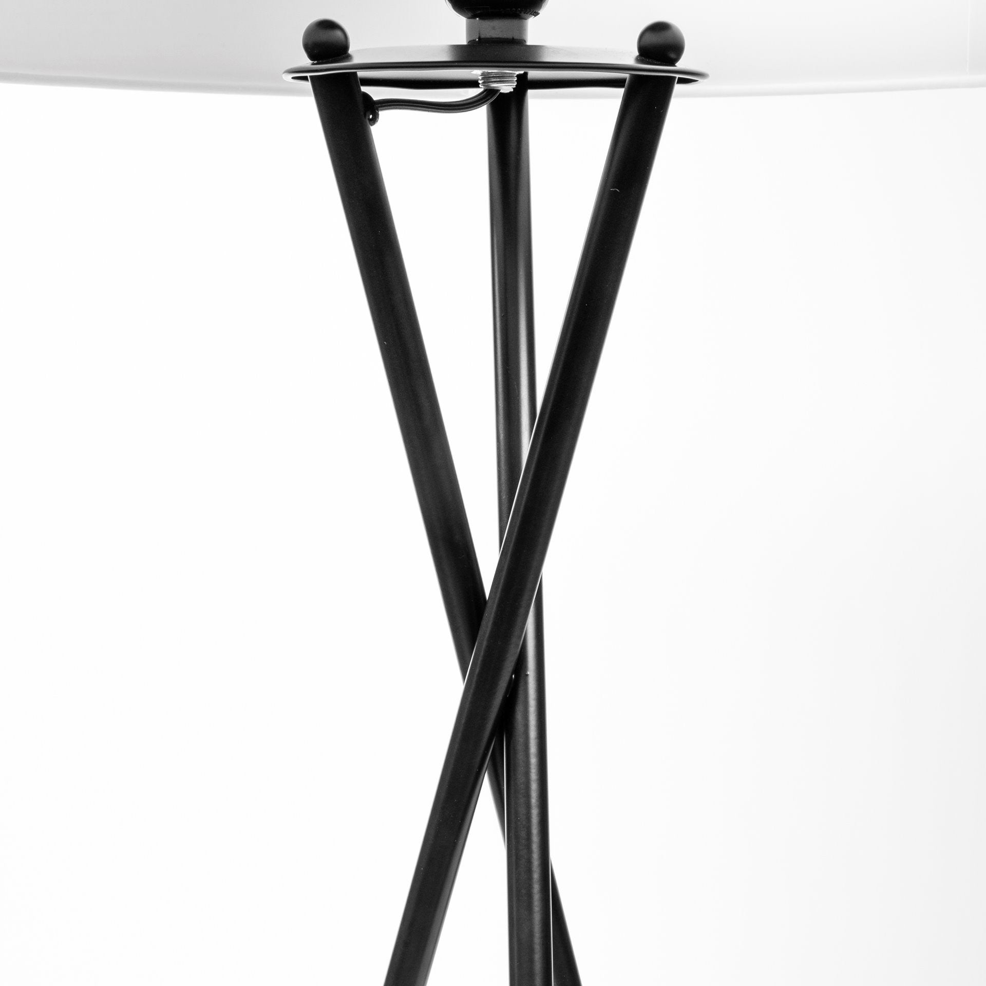 66" Black Metal Tripod Floor Lamp