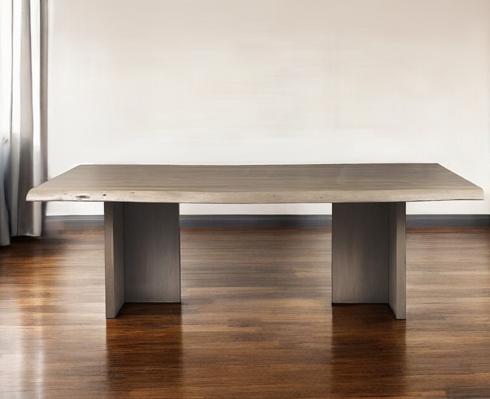 94" Brown Live Edge Wood Table