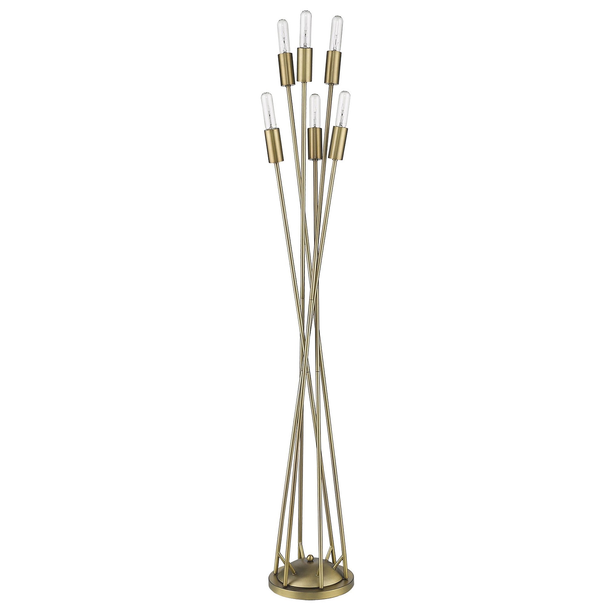 60" Gold 6 Light Torch Lamp