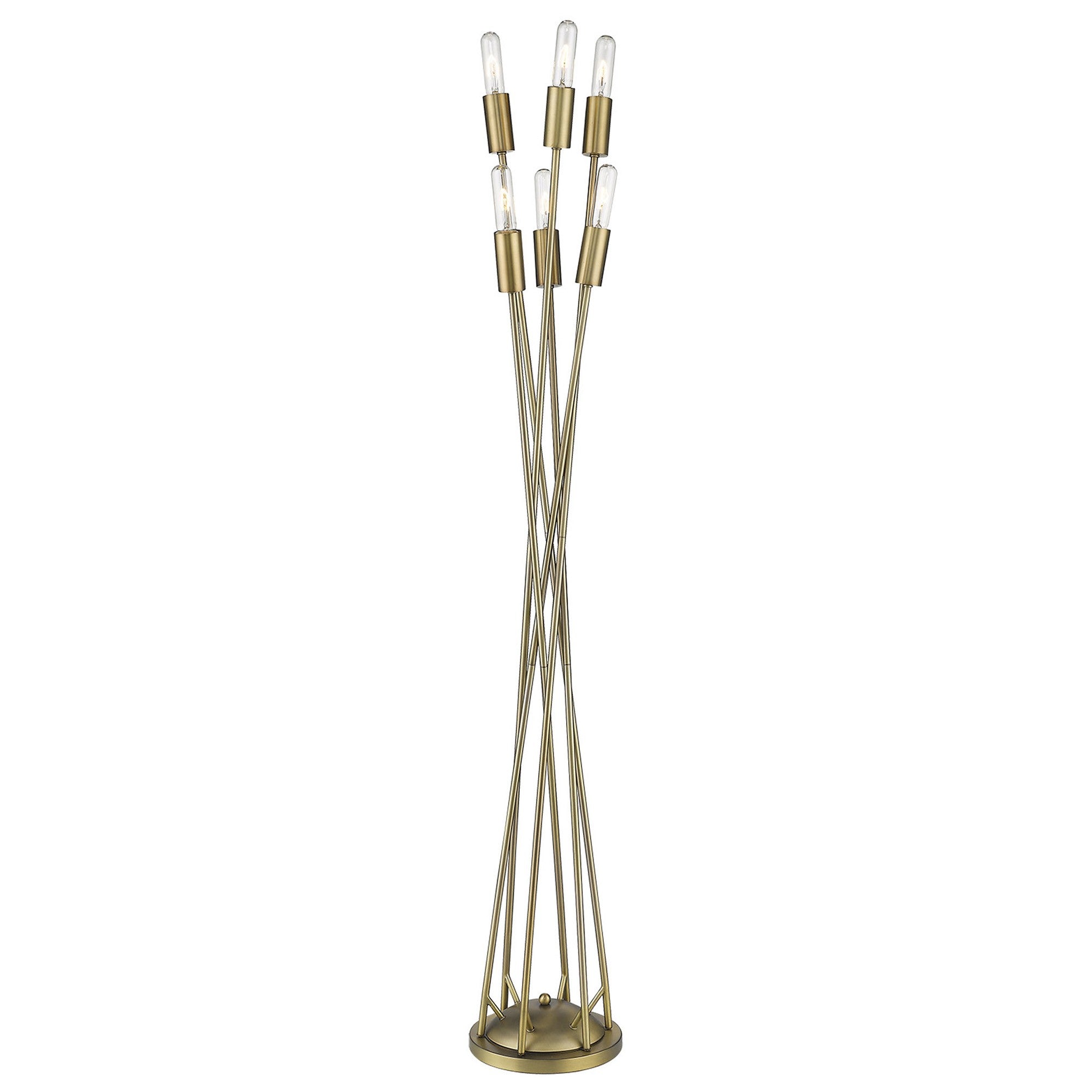 60" Gold 6 Light Torch Lamp