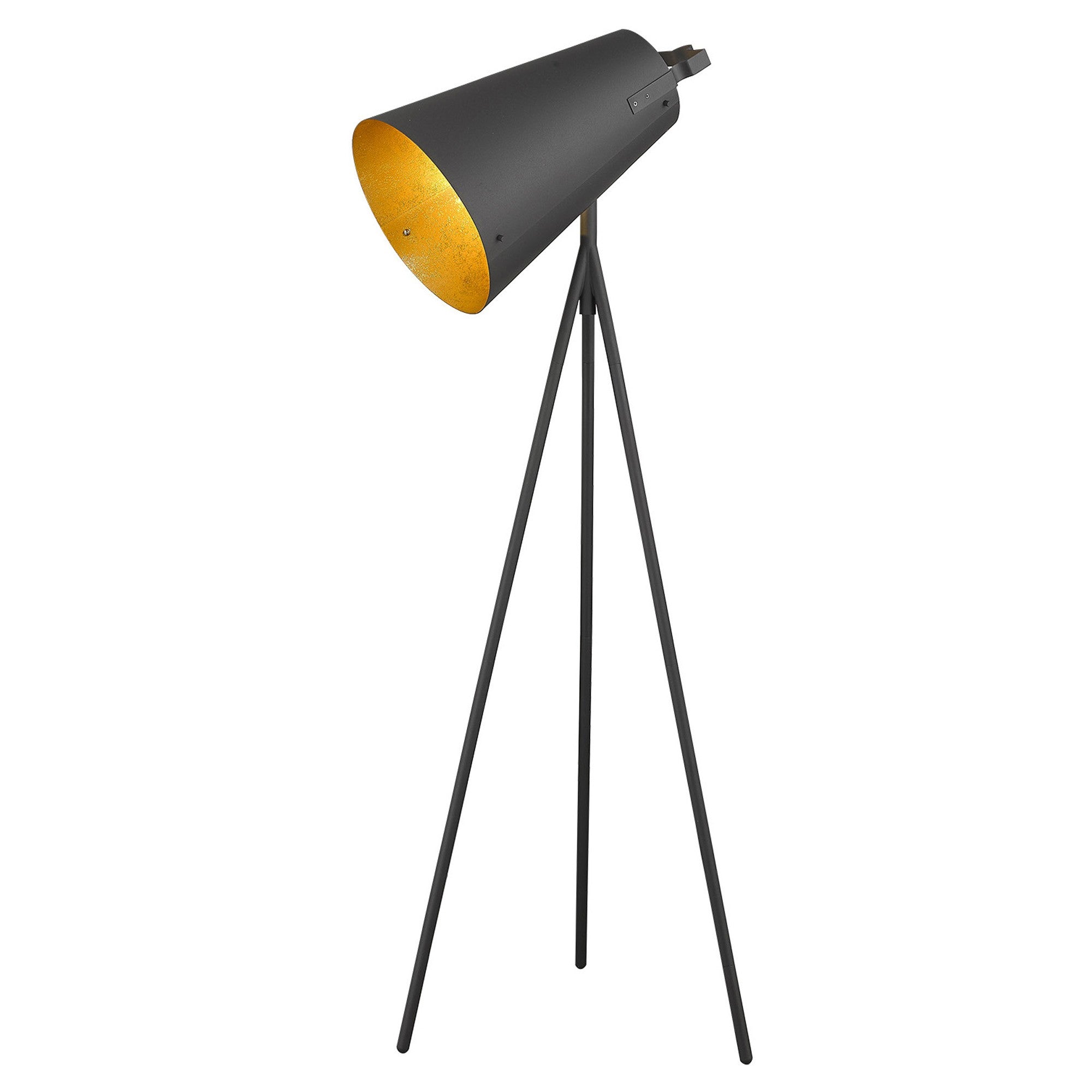 61" Matte Gray Cone Lamp