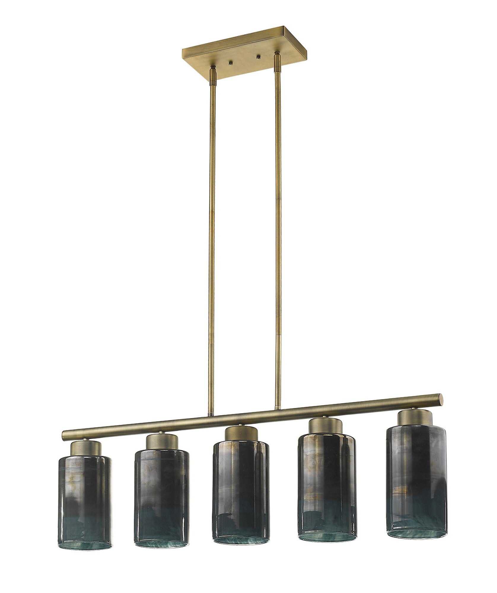 34" Bronze 5-Pendant Light