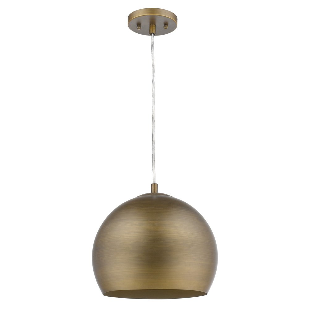 12" Gold Dome Pendant Light