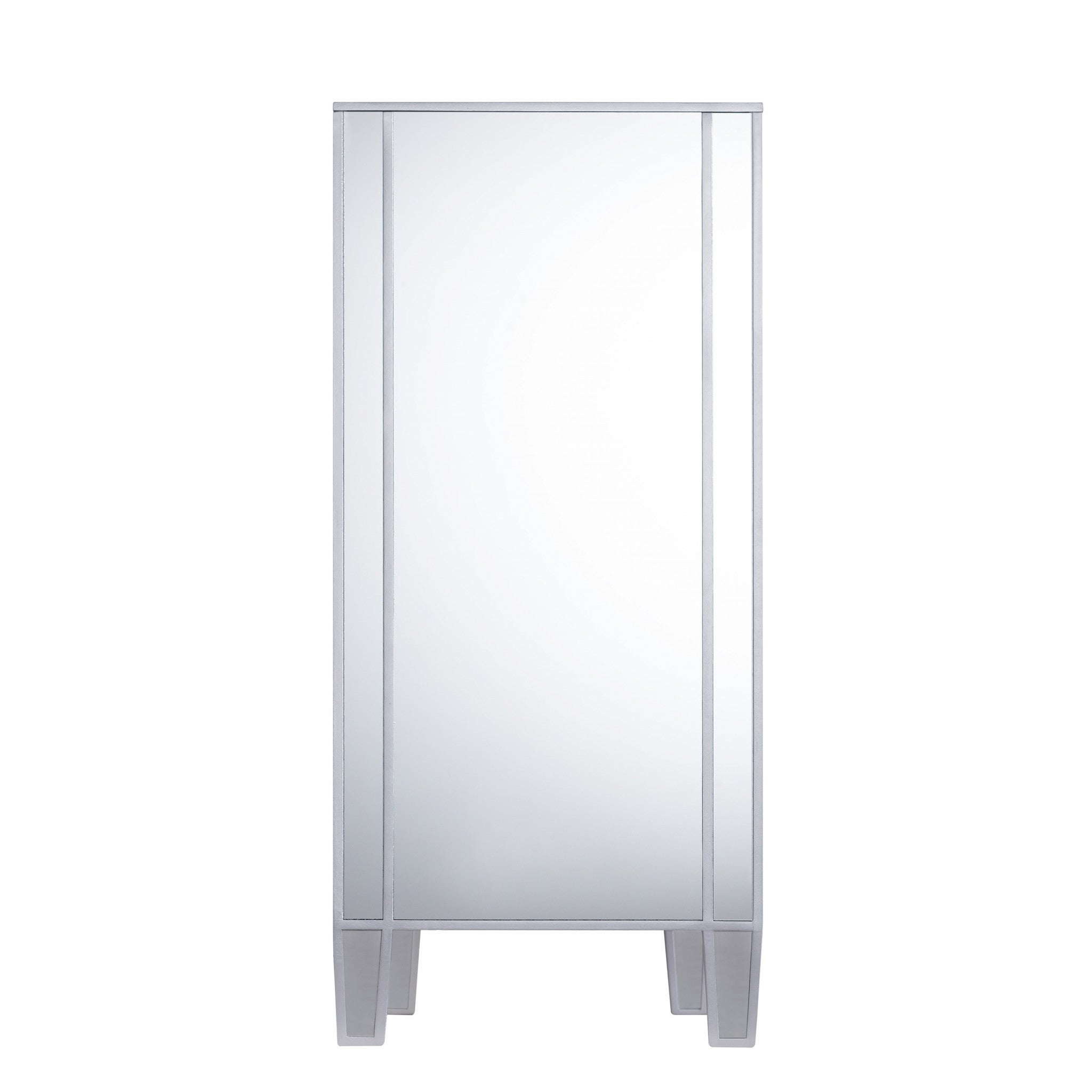 50" Silver Mirrored Cabinet