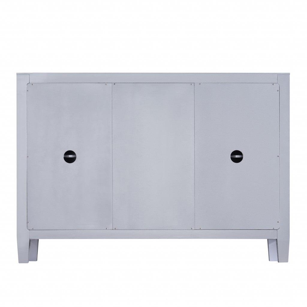 50" Silver Mirrored Cabinet