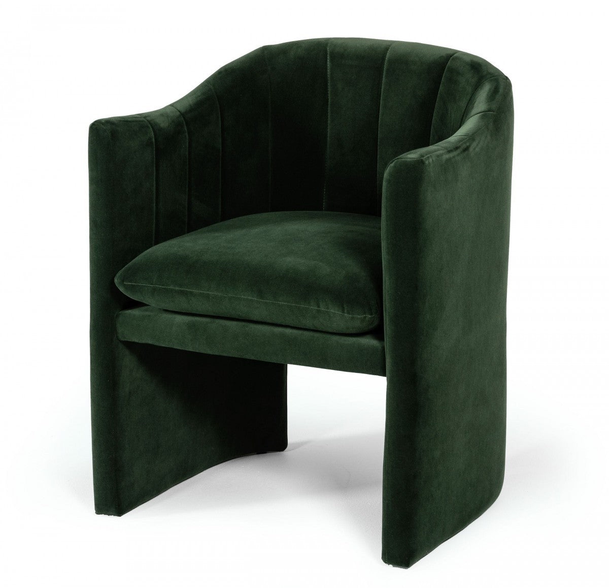 24" Green Modern Curvilinear Dining Chair