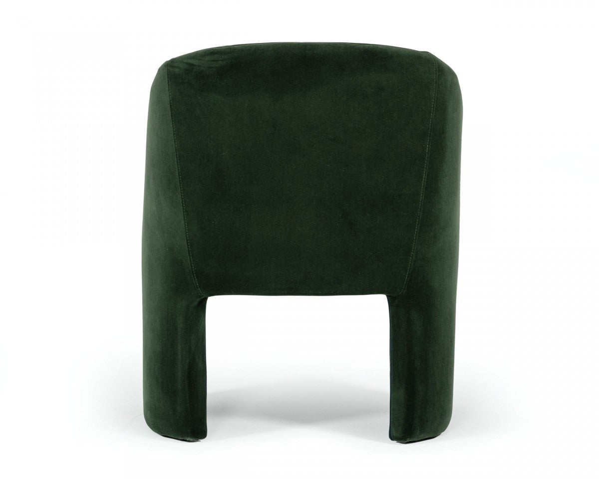 24" Green Modern Curvilinear Dining Chair