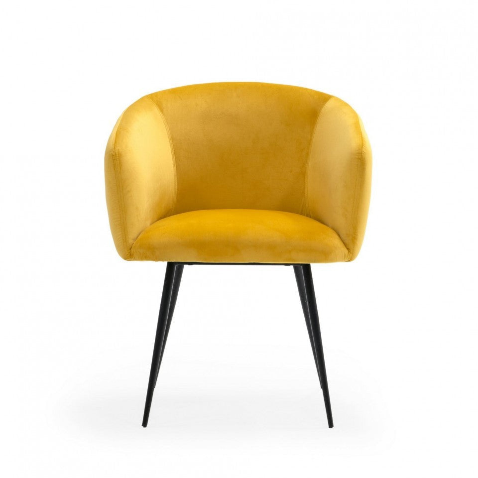 24"  Velvet Barrel Dining Chair