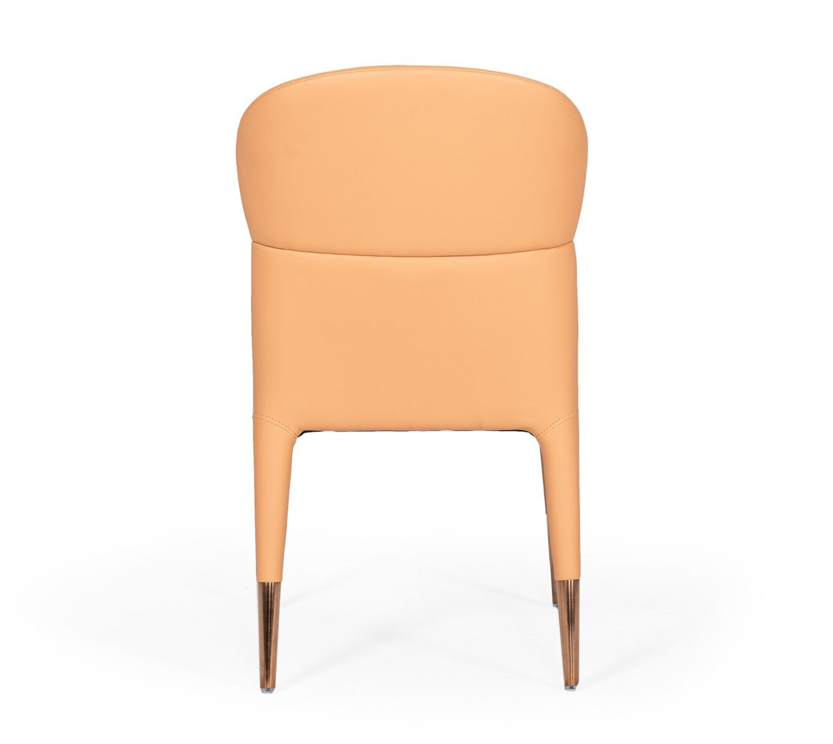 Set of Two 19" Peach and Gold Dining Chair