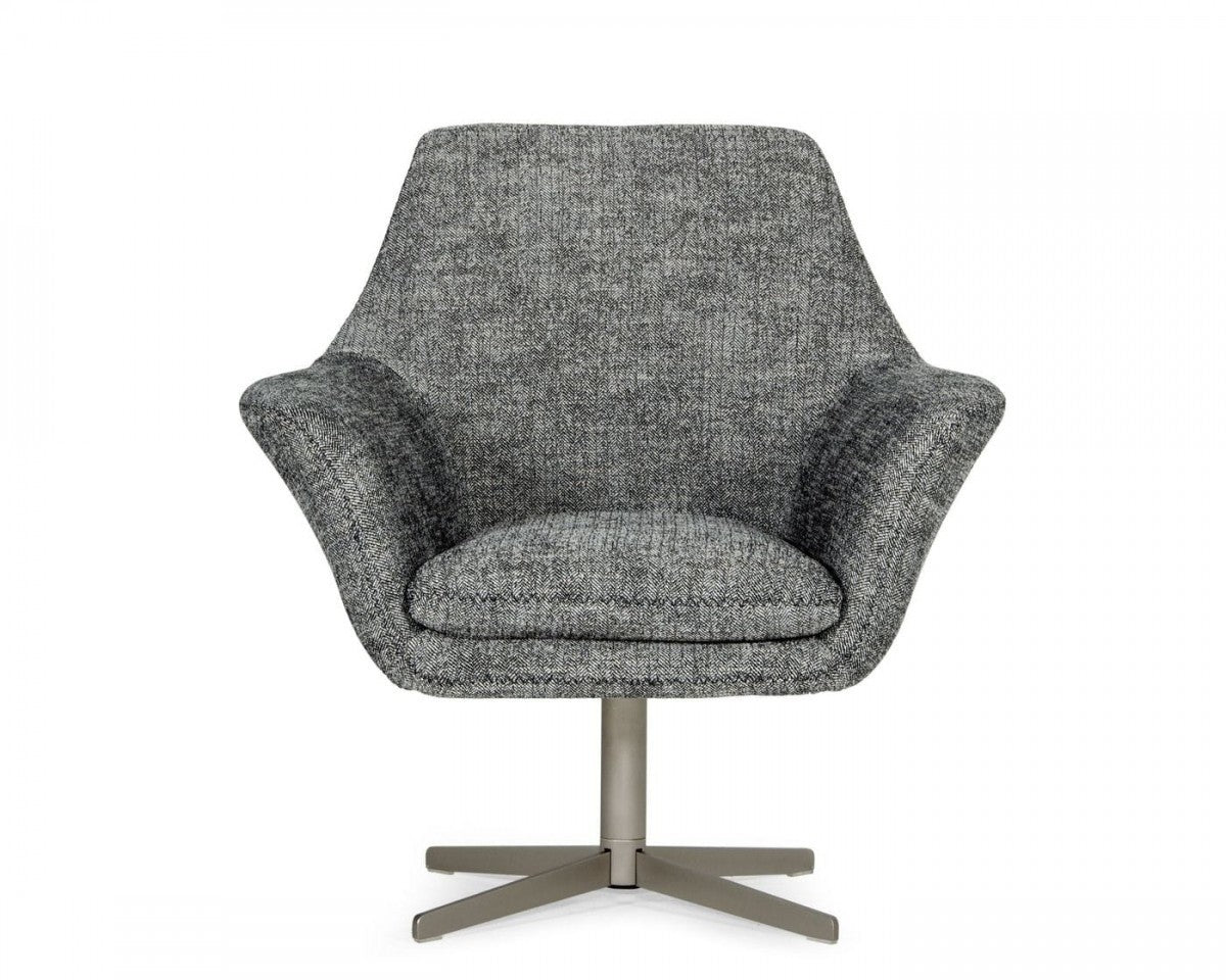 32" Industrial Dark Gray Square Swivel Chair