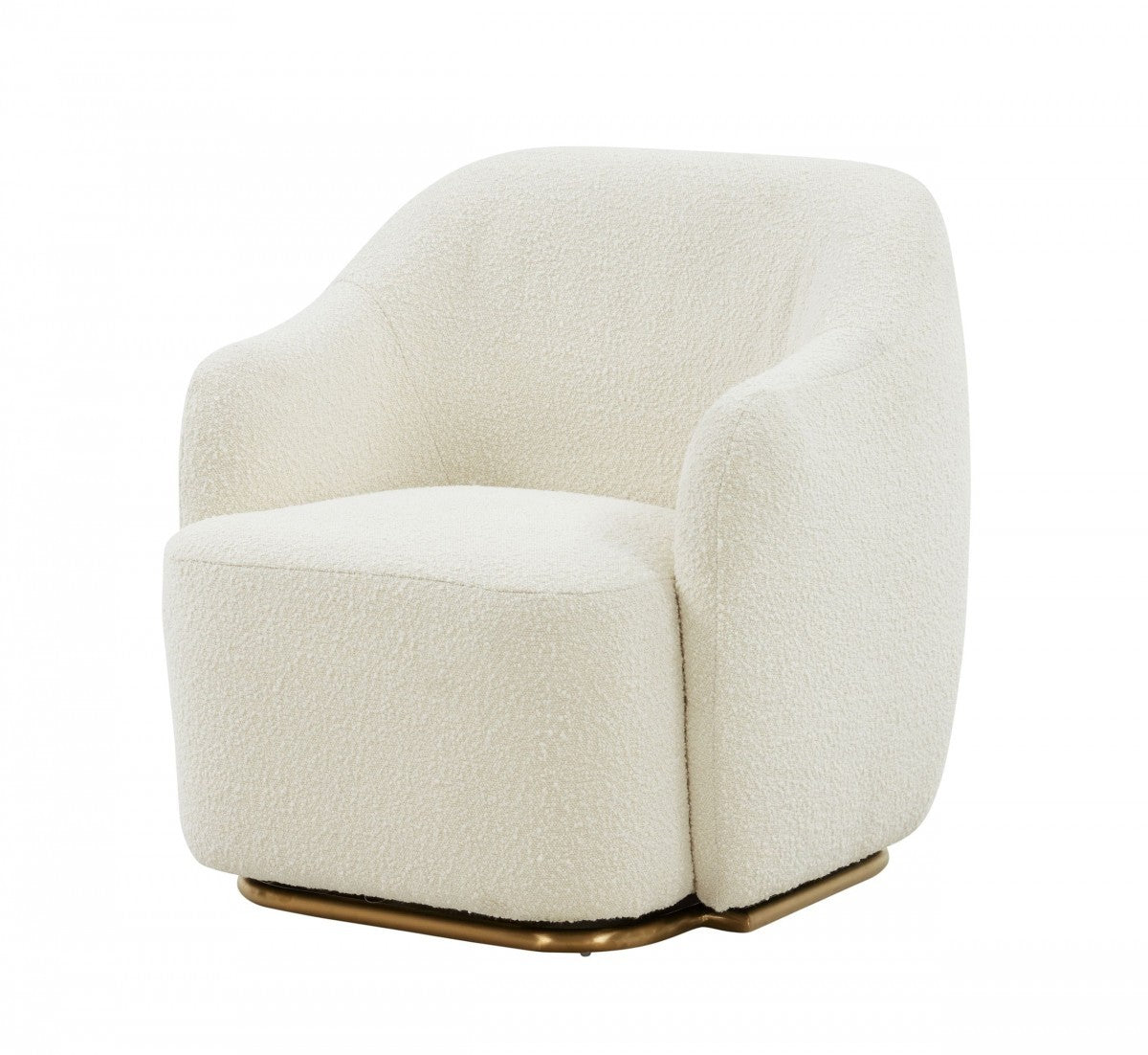 29" Cream Sherpa Armchair