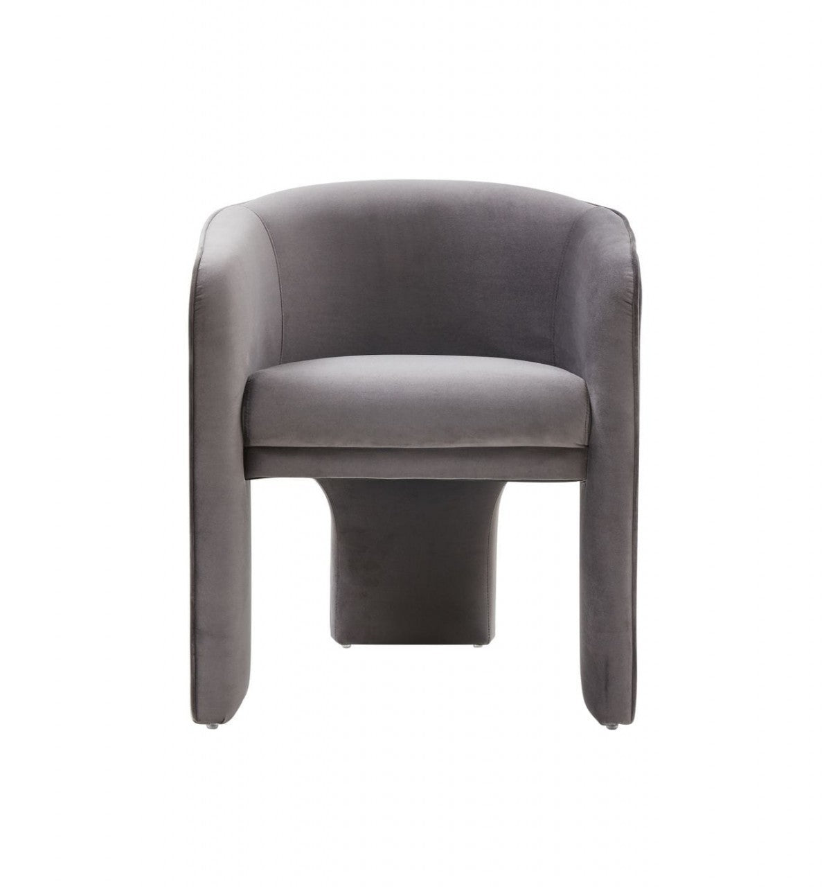 24" Modern Velvet Three-Leg Barrel Chair