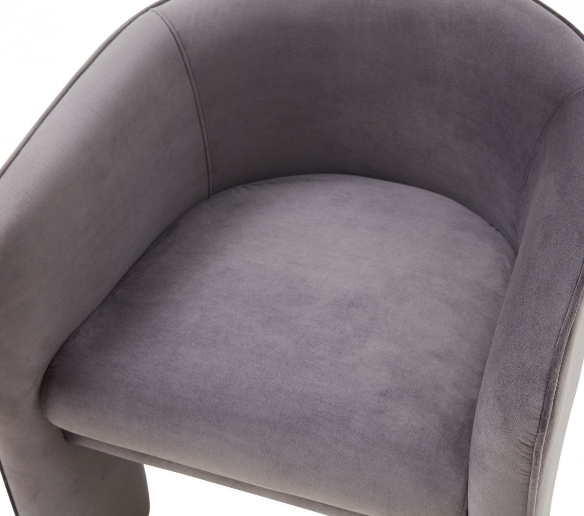 24" Modern Velvet Three-Leg Barrel Chair