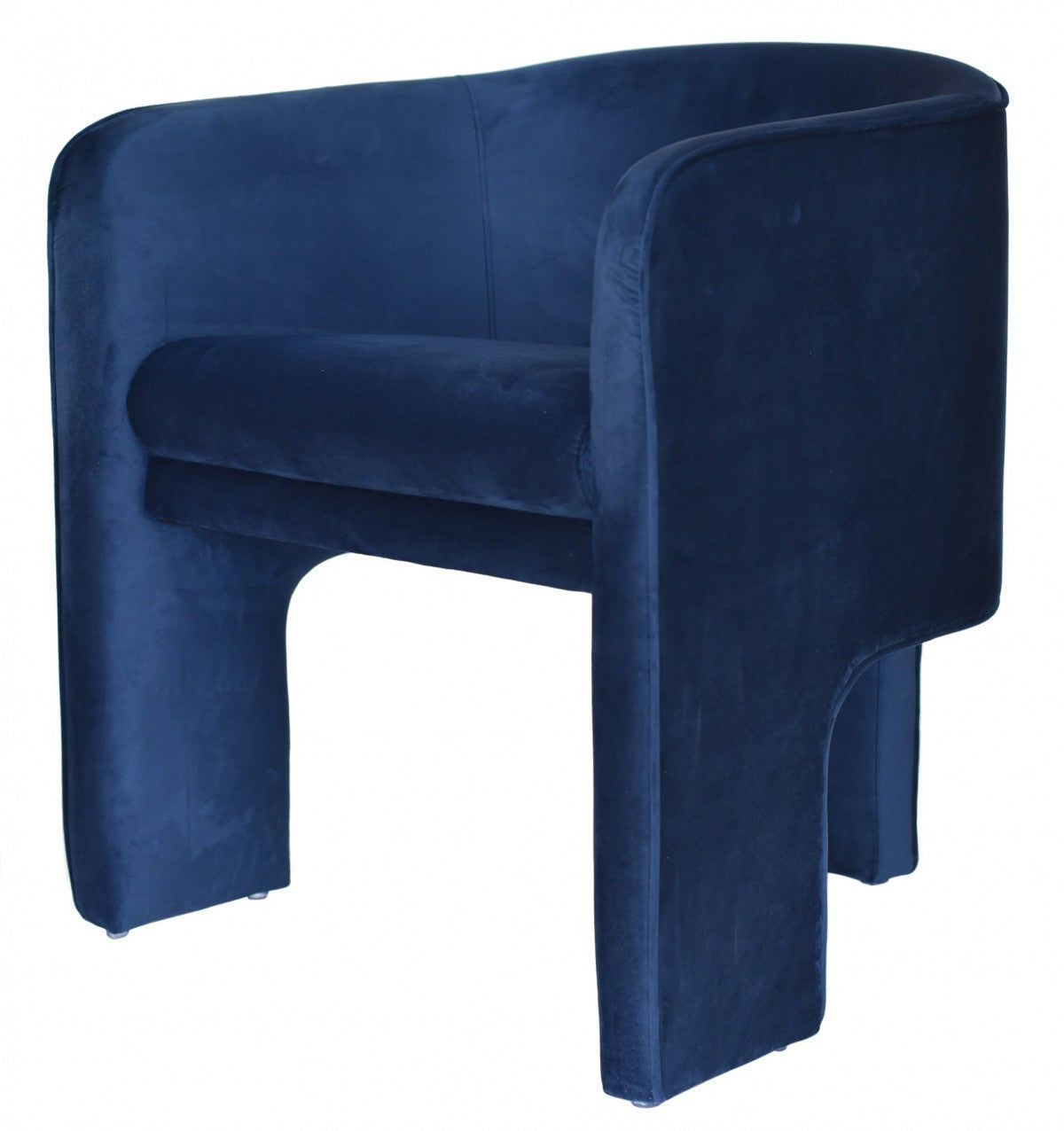 24" Modern Velvet Three-Leg Barrel Chair