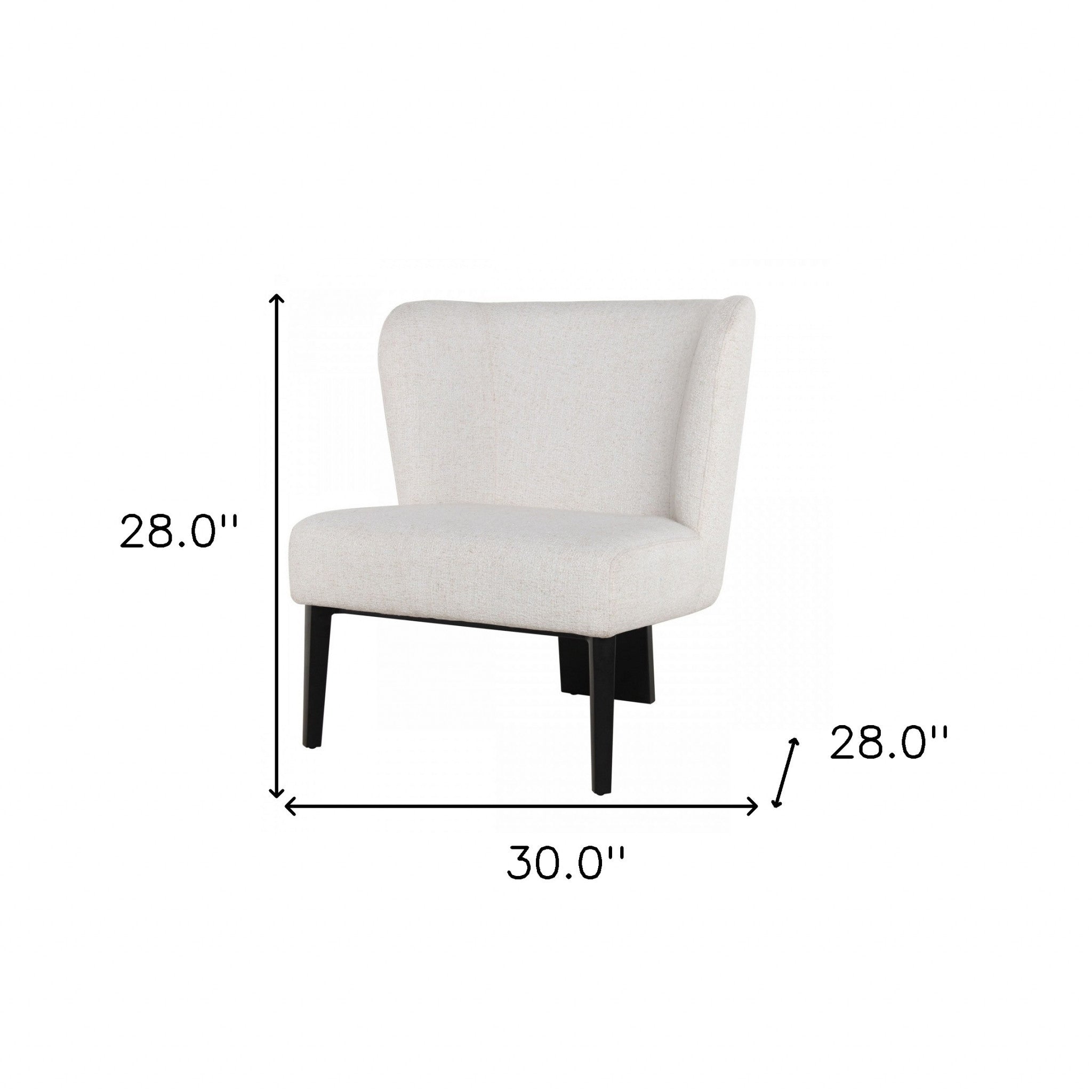 39" White Wingback Chair