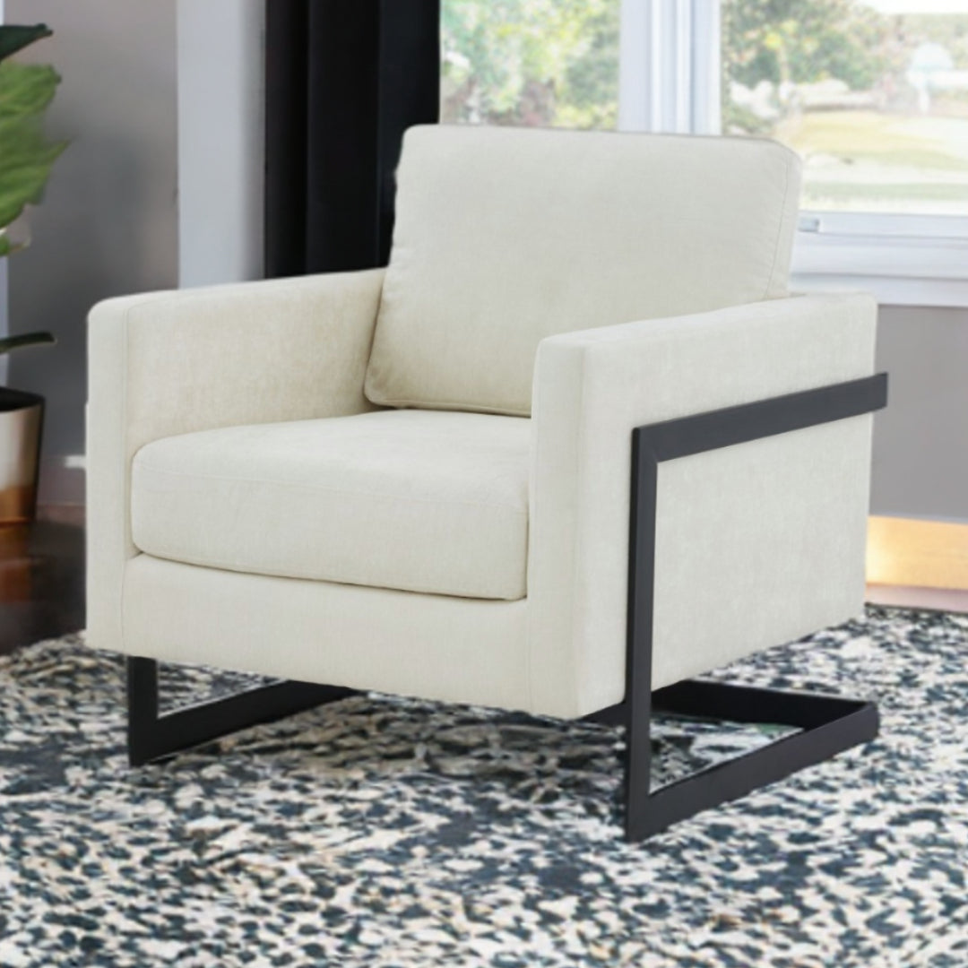 31" Contemporary Fabric Accent Chair