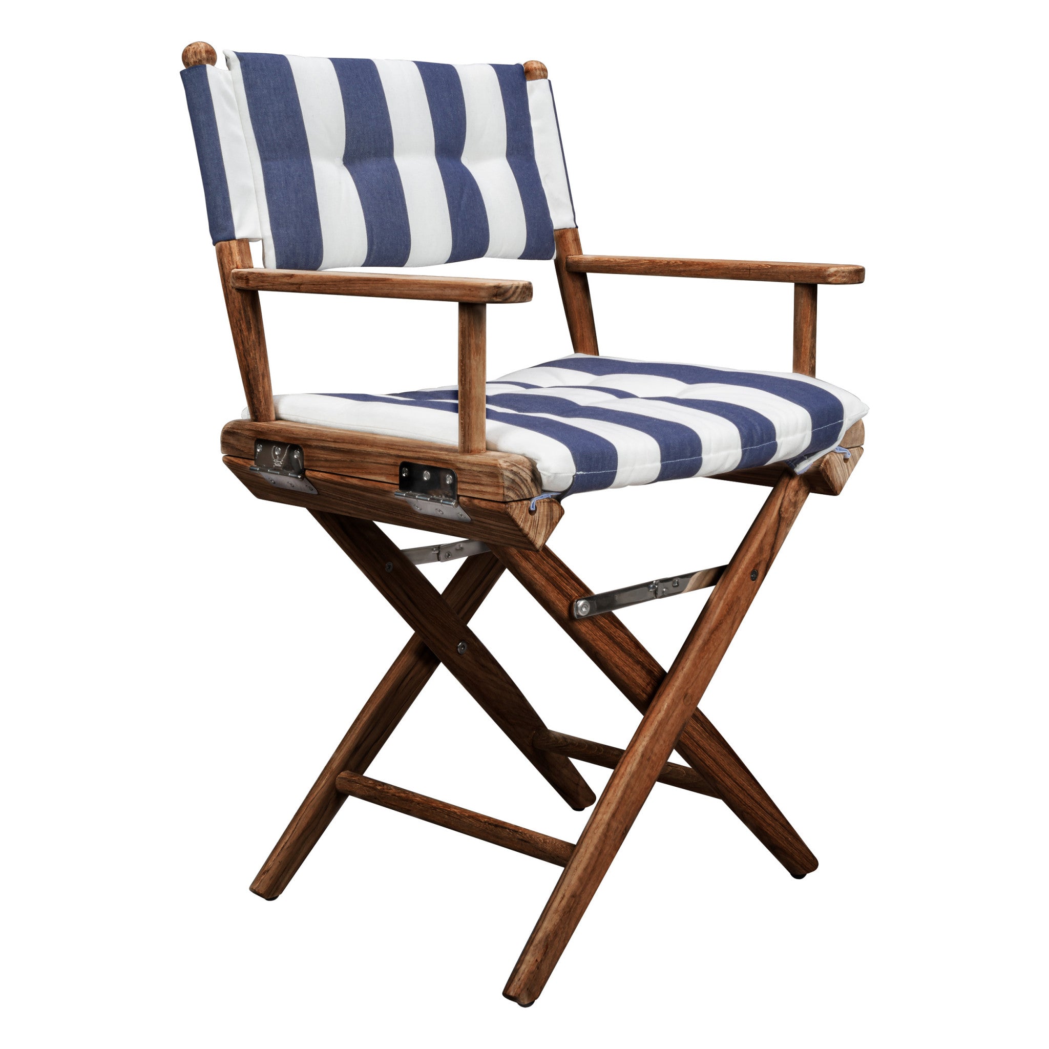 23" Blue and white Stripped Outdoor Director Chair